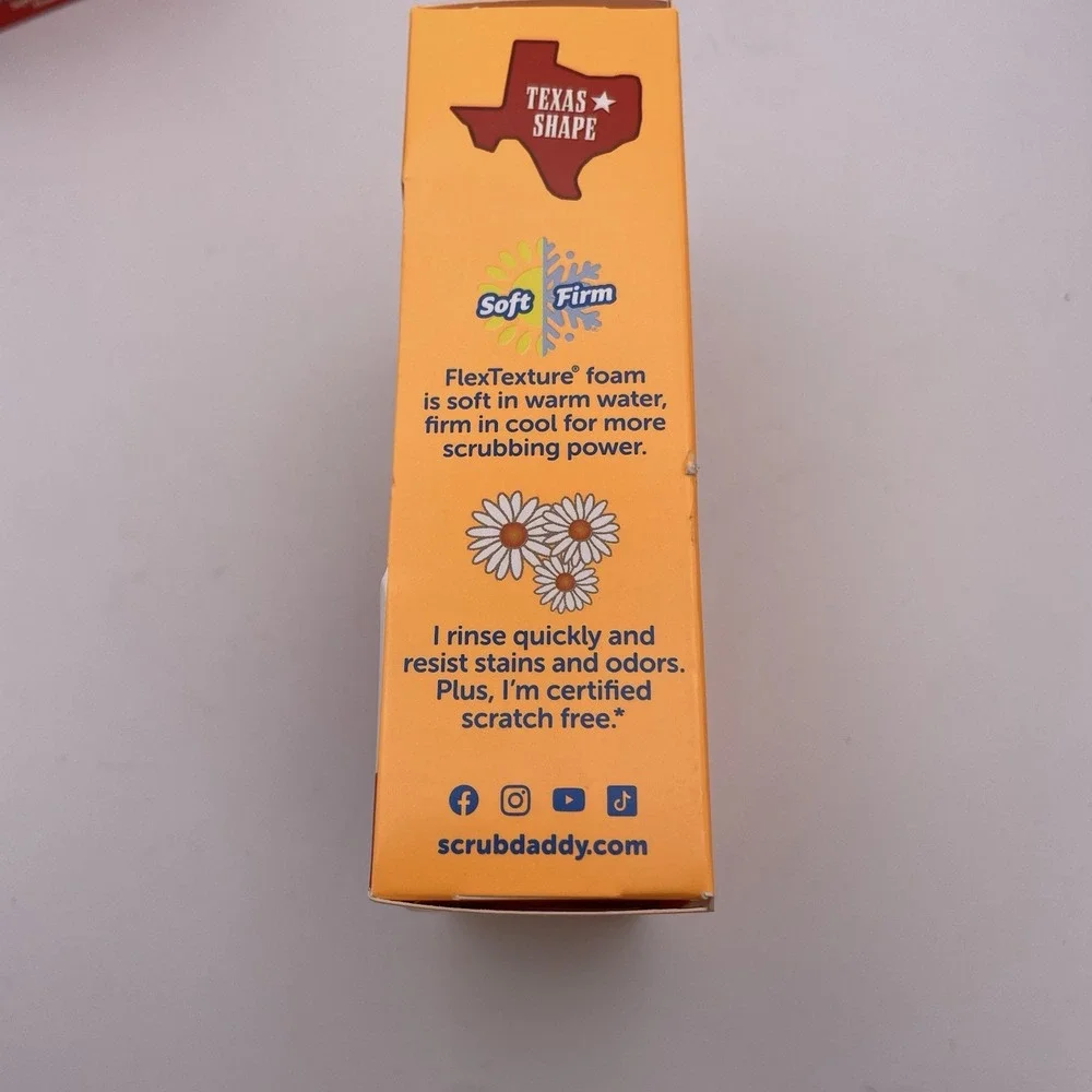 Scrub Daddy -  Special Edition - Texas Shape Scrubber Red Lot Of‎ 2 New In Box!